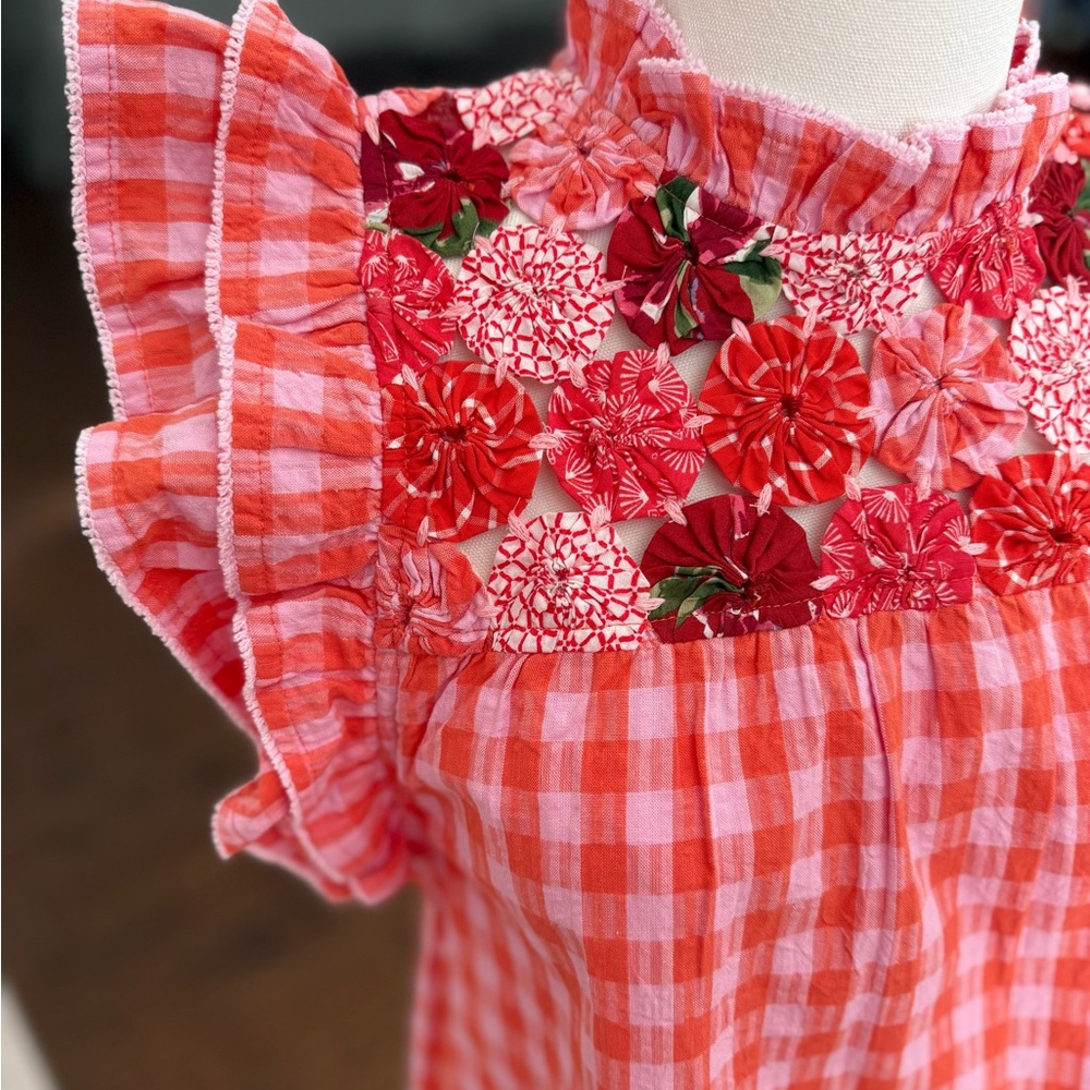 Thml Gingham Embroidered Top - image 2